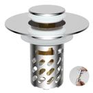 Sink Stopper IfealClear All Metal 3 em 1 Pop Up com filtro cromado