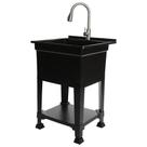 Sink UTILITYSINKS Banheira utilitária independente 61x61x91 cm preta Sink UTILITYSINKS Banheira utilitária independente 61x61x91 cm preta