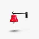 Sino de Alumínio Colorido com Suporte para Parede/Teto - Vermelho