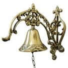 Sino De Parede Todo Em Bronze Decorado Presentes Sítio