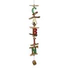 Sino dos Ventos de Bambu Cohasset Cabin com Letras Coloridas