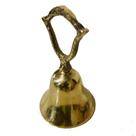 sino liso de mão mesa 13 cm bronze decoração papai noel natal