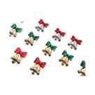 Sinos De Natal Dourados E Prateados Para Nail Art, Laços De Inverno, Pingentes De Liga Metálica,