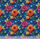 Sintético Doll Flores Perola Jeans 3D