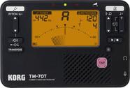 Sintonizador Korg TM70 (TM70TBK) com Microfone CM-400 - Função de Transposição Sintonizador Korg TM70 (TM70TBK) com Microfone CM-400 - Função de Transposição