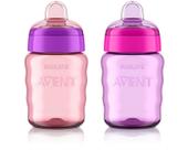 Sippy Cup AVENT My Easy Soft Spout 270 ml rosa/roxo (pacote com 2) Sippy Cup AVENT My Easy Soft Spout 270 ml rosa/roxo (pacote com 2)