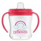 Sippy Cup Dr. Brown's Transition Soft Spout 180 ml rosa 6 m ou mais
