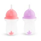 Sippy Cup Munchkin Any Angle para crianças pequenas, 300 ml, pacote com 2 rosa/roxo