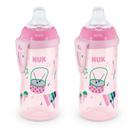 Sippy Cup NUK Active Spill Proof 300 ml, 8 meses ou mais, pacote com 2 unidades, rosa