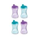 Sippy Cup NUK Fun Grips Hard Spout 300 ml, pacote com 4 unidades para criança Sippy Cup NUK Fun Grips Hard Spout 300 ml, pacote com 4 unidades para criança