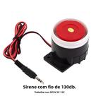 Sirene De Alarme Mini Com Fio De 130db Para Sistema De Alarme DC5V 9V 12V WOFEA
