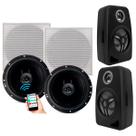 Sistema arandela leson ativa e passiva 6p 55w 8r - quad br + par caixa de som ambiente leson 4pol 70w 8r preta Sistema arandela leson ativa e passiva 6p 55w 8r - quad br + par caixa de som ambiente leson 4pol 70w 8r preta