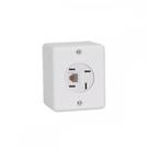 Sistema Box Ilumi 1 Tomada Telefone Modulo Branco - 6361 Sistema Box Ilumi 1 Tomada Telefone Modulo Branco - 6361