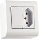 Sistema Box Tramontina Lizflex 1 Simples+Tomada 2P+T. 10A - 57304/013 Sistema Box Tramontina Lizflex 1 Simples+Tomada 2P+T. 10A - 57304/013