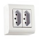 Sistema Box Tramontina Lizflex 2 Tomadas 2P+T. 10A. - 57304/012 Sistema Box Tramontina Lizflex 2 Tomadas 2P+T. 10A. - 57304/012