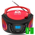 Sistema de Áudio Portátil KLIM Boombox - com Rádio FM, CD e Bluetooth