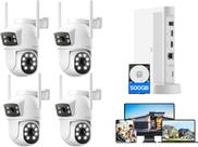Sistema de câmera de segurança Camcamp 2K Dual Lens 2.4G/5G WiFi