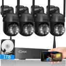 Sistema de Câmeras de Segurança CKK 10CH 3MP com 4 Câmeras PTZ e HD de 1 TB