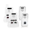 Sistema de campainha sem fio e campainha de intercomunicação full duplex Campainhas sem fio à prova d'água, sem usar as mãos, para sala de aula doméstica, alcance de 1000 pés, 8 níveis de volume, 4 sinos, fáceis de instalar (2 pacotes, brancas) Sistema de campainha sem fio e campainha de intercomunicação full duplex Campainhas sem fio à prova d'água, sem usar as mãos, para sala de aula doméstica, alcance de 1000 pés, 8 níveis de volume, 4 sinos, fáceis de instalar (2 pacotes, brancas)