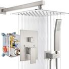 Sistema de chuveiro gotonovo Rainfall Rain Shower 25 cm de níquel escovado