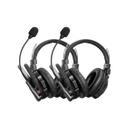 Sistema de intercomunicação sem fio Full-Duplex SYNCO Xtalk Xmax2 com 2 fones de ouvido duplo (2,4 GHz), design de dispositivo Random Master para comunicação em equipe, filmagem e apresentação ao vivo (2 unidades)