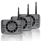 Sistema de intercomunicação Wuloo Hands-Free Wireless, pacote com 3 unidades, alcance de 1,6 km