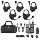 Sistema de Intercomunicador Sem Fio Saramonic WiTalk9SE-5S, Headset Full-Duplex para 5 Pessoas, 2.4GHz, Cancelamento de Ruído, Fone de Ouvido Único para Produção de Eventos, TV e Documentários