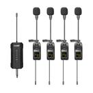 Sistema de microfone de lapela sem fio ealsem ES-384 4-CH UHF