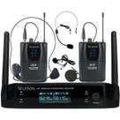 Sistema De Microfone Duplo Sem Fio Com Headset Leson LS962 P Sistema De Microfone Duplo Sem Fio Com Headset Leson LS962 P