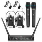 Sistema de Microfone Sem Fio Debra Audio Pro UHF - 4 Canais Sistema de Microfone Sem Fio Debra Audio Pro UHF - 4 Canais