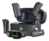 Sistema de Microfone Sem Fio Hollyland Lark Max 2 Combo 4 Pessoas 2.4GHz 32bit Alcance 340m Preto