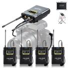 Sistema de microfone sem fio Lavalier FULAIM WM500 UHF 16-Ch