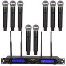 Sistema de microfone sem fio MicroCKING 8-Ch UHF 400 pés de alcance