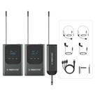 Sistema de microfone sem fio Phenyx Pro PDP-2-2B com 2 Bodypacks