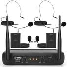 Sistema de microfone sem fio Pyle PDWM2145 com 2 lapas e 2 fones de ouvido