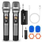 Sistema de microfone sem fio Pyle PDWMU214 UHF Dual Black
