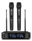 Sistema de Microfone Sem Fio SGPRO SG-82HH Dual - Com Microfones Portáteis de Metal