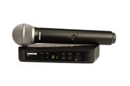 Sistema de microfone sem fio Shure BLX24/PG58 com bateria de 14h