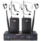Sistema de microfone sem fio SIKUING Dual UHF 2x30 Frequências Sistema de microfone sem fio SIKUING Dual UHF 2x30 Frequências