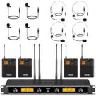 Sistema de microfone sem fio TONOR UHF com 4 lapeleiras/fone de ouvido Sistema de microfone sem fio TONOR UHF com 4 lapeleiras/fone de ouvido