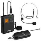 Sistema de microfone sem fio TONOR UHF com fone de ouvido/microfone de lapela Sistema de microfone sem fio TONOR UHF com fone de ouvido/microfone de lapela