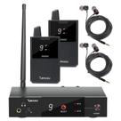 Sistema de Monitor In-Ear Levusu Pro UHF Sem Fio Alcance de 55m