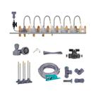 Sistema De Resfriamento Por Nebulização Para Jardim Ajustável 30-50m 1/4" 4/6mm 360 graus graus Kit De