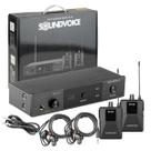 Sistema De Retorno Monitor In-ear Duplo Uhf Sv01d Soundvoice
