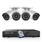 Sistema de segurança PANOOB 4 Câmera 5MP Wired Home Bullet IP PoE