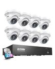 Sistema de Segurança ZOSI 8 Canais 4K PoE com HD de 2 TB e 8 Câmeras de 5 MP Sistema de Segurança ZOSI 8 Canais 4K PoE com HD de 2 TB e 8 Câmeras de 5 MP
