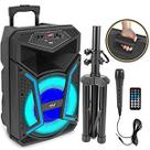 Sistema de Som Bluetooth Pyle PPHP122SM.5 800W com Microfone - PA Portátil