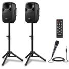Sistema de som PA Moukey MPA80 8" ativo/passivo 600W BT USB