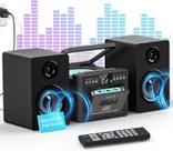 Sistema estéreo Greadio com leitor de CD/cassetes Boombox 40W