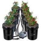 Sistema Hidropónico de Crecimiento VIVOSUN DWC de 5 Galones con Kit de Riego Superior